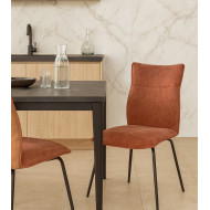 Silla Roma tapizada en tela y símil napa – Pack 2 unidades Silla Roma tapizada en tela y símil napa – Pack 2 unidades