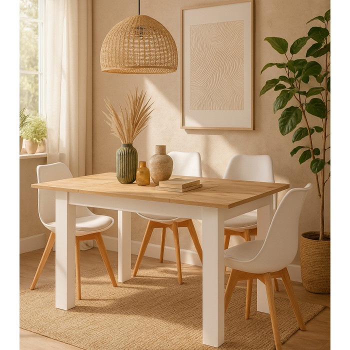 Mesa de comedor extensible Uki de 140 a 180 cm – Moderna y funcional