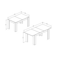 Mesa de comedor extensible Uki de 140 a 180 cm – Moderna y funcional