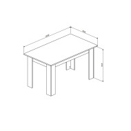 Mesa de comedor Uki 140x90 cm – Moderna, robusta y funcional