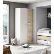 Armario Tomy 3 puertas – Con barra de colgar y estantes fijos