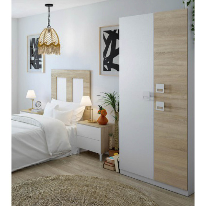 Armario Tomy 3 puertas – Con barra de colgar y estantes fijos