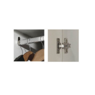 Armario Tomy 3 puertas – Con barra de colgar y estantes fijos