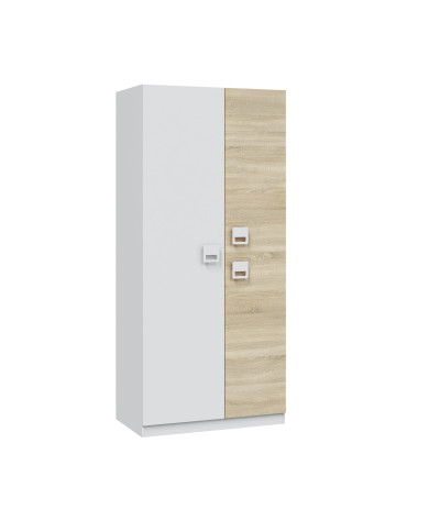 Armario Tomy 3 puertas – Con barra de colgar y estantes fijos