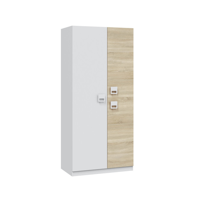 Armario Tomy 3 puertas – Con barra de colgar y estantes fijos