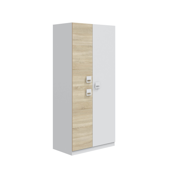 Armario Tomy 3 puertas – Con barra de colgar y estantes fijos