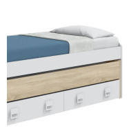 Cama nido Tomy con estantes – Doble cama y almacenaje práctico