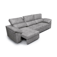 Sofá Silvi – Sofá deslizante con cabeceros reclinables y patas bajas