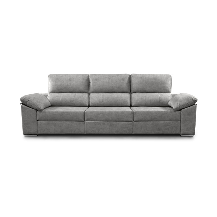 Sofá Silvi – Sofá deslizante con cabeceros reclinables y patas bajas