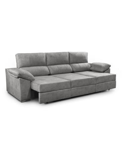 Sofá Silvi – Sofá deslizante con cabeceros reclinables y patas bajas