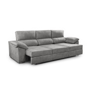 Sofá Silvi – Sofá deslizante con cabeceros reclinables y patas bajas