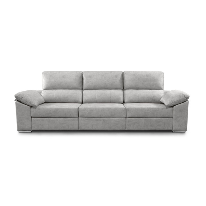 Sofá Silvi – Sofá deslizante con cabeceros reclinables y patas bajas