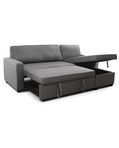 Sofá cama Maxi – Chaise longue reversible y extensible con arcón Sofá cama Maxi – Chaise longue reversible y extensible con arcón
