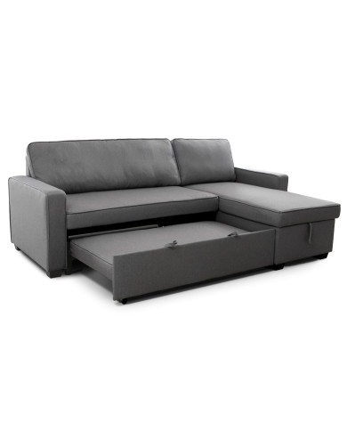 Sofá cama Maxi – Chaise longue reversible y extensible con arcón Sofá cama Maxi – Chaise longue reversible y extensible con arcón
