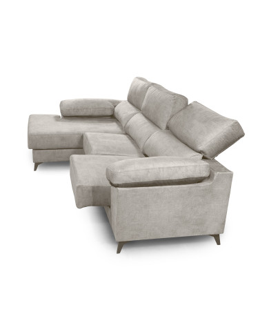 Sofá Chaise Longue Vis – Con arcón, asientos extraíbles y respaldos reclinables Sofá Chaise Longue Vis – Con arcón, asientos extraíbles y respaldos reclinables