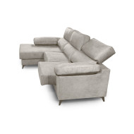 Sofá Chaise Longue Vis – Con arcón, asientos extraíbles y respaldos reclinables