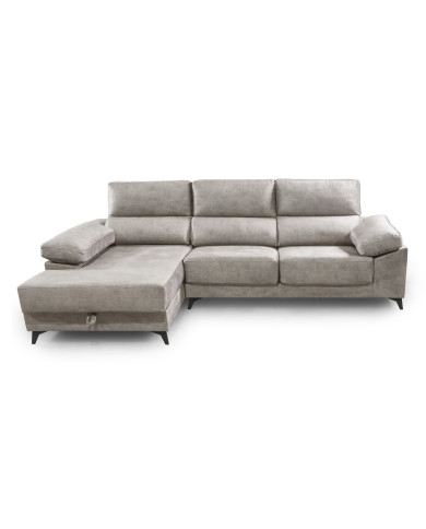 Sofá Chaise Longue Vis – Con arcón, asientos extraíbles y respaldos reclinables Sofá Chaise Longue Vis – Con arcón, asientos extraíbles y respaldos reclinables