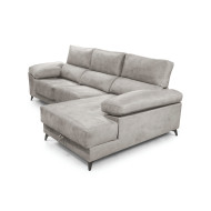Sofá Chaise Longue Vis – Con arcón, asientos extraíbles y respaldos reclinables