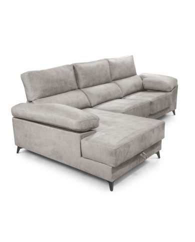 Sofá Chaise Longue Vis – Con arcón, asientos extraíbles y respaldos reclinables Sofá Chaise Longue Vis – Con arcón, asientos extraíbles y respaldos reclinables