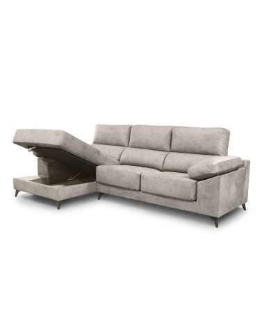 Sofá Chaise Longue Vis – Con arcón, asientos extraíbles y respaldos reclinables Sofá Chaise Longue Vis – Con arcón, asientos extraíbles y respaldos reclinables