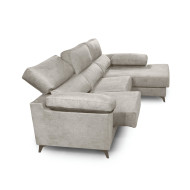Sofá Chaise Longue Vis – Con arcón, asientos extraíbles y respaldos reclinables