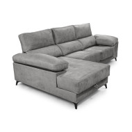 Sofá Chaise Longue Vis – Con arcón, asientos extraíbles y respaldos reclinables