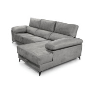 Sofá Chaise Longue Vis – Con arcón, asientos extraíbles y respaldos reclinables