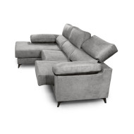Sofá Chaise Longue Vis – Con arcón, asientos extraíbles y respaldos reclinables
