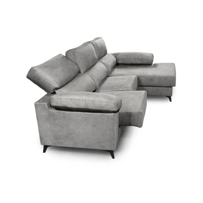 Sofá Chaise Longue Vis – Con arcón, asientos extraíbles y respaldos reclinables
