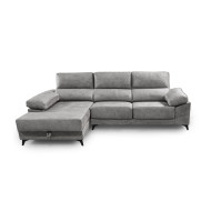 Sofá Chaise Longue Vis – Con arcón, asientos extraíbles y respaldos reclinables