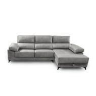 Sofá Chaise Longue Vis – Con arcón, asientos extraíbles y respaldos reclinables