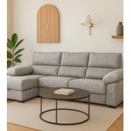 Sofá Chaise Longue Monti – Asientos extraíbles, respaldos reclinables y arcón