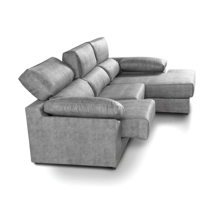 Sofá Chaise Longue Monti – Asientos extraíbles, respaldos reclinables y arcón