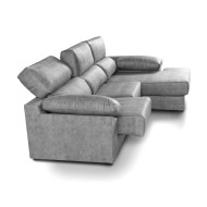 Sofá Chaise Longue Monti – Asientos extraíbles, respaldos reclinables y arcón
