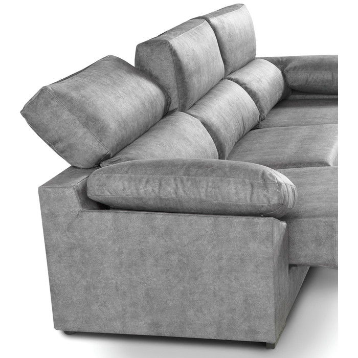 Sofá Chaise Longue Monti – Asientos extraíbles, respaldos reclinables y arcón