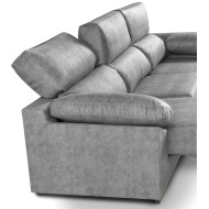 Sofá Chaise Longue Monti – Asientos extraíbles, respaldos reclinables y arcón