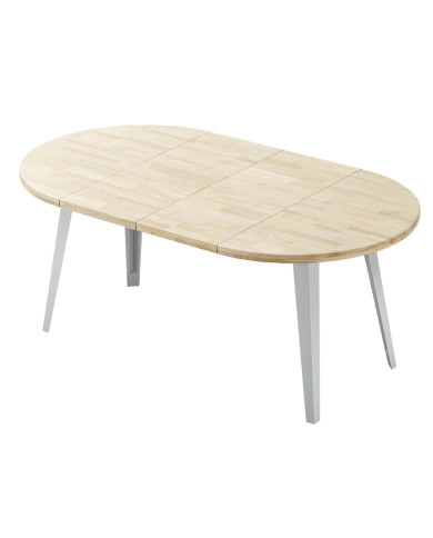 Mesa comedor redonda extensible industrial BERGI