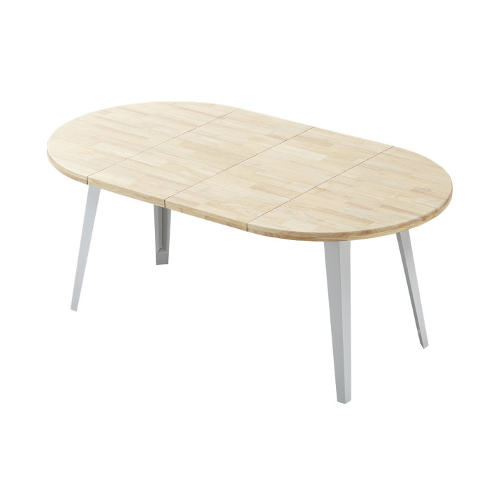 Mesa comedor redonda extensible industrial BERGI