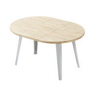 Mesa comedor redonda extensible industrial BERGI