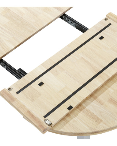 Mesa comedor redonda extensible industrial BERGI