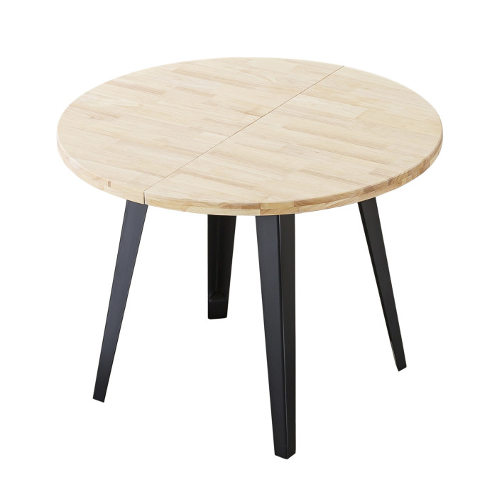 Mesa comedor redonda extensible industrial BERGI