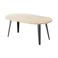 Mesa comedor redonda extensible industrial BERGI