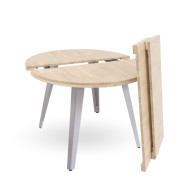 Mesa comedor redonda extensible industrial BERGI