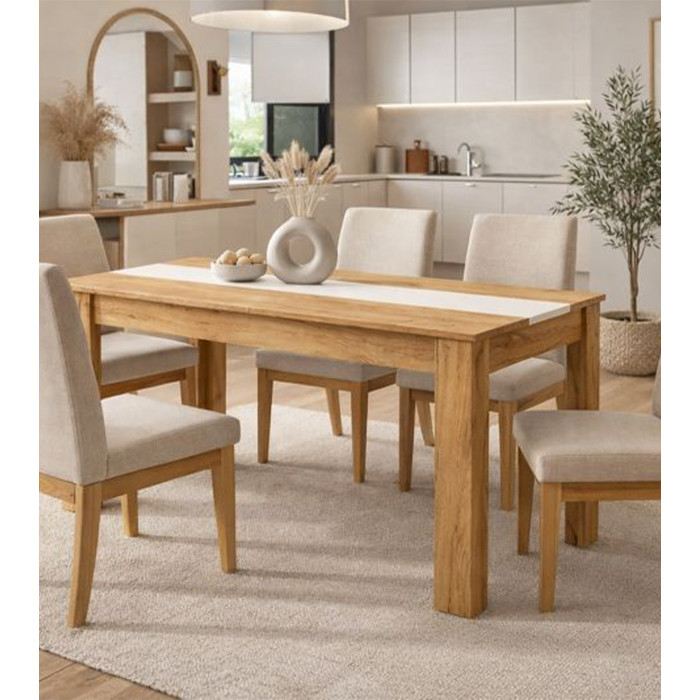 Mesa de comedor fija Mirko 140x90 cm – Diseño funcional