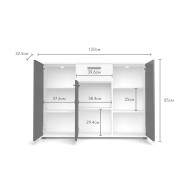 Aparador Bosco con 3 puertas y 1 cajón – Diseño moderno