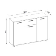 Aparador Bosco con 3 puertas y 1 cajón – Diseño moderno