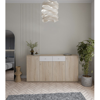 Aparador Match – Diseño moderno roble y blanco