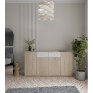 Aparador Match – Diseño moderno roble y blanco