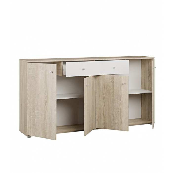 Aparador Match – Diseño moderno roble y blanco