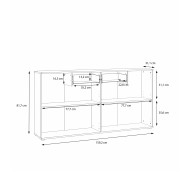 Aparador Match – Diseño moderno roble y blanco